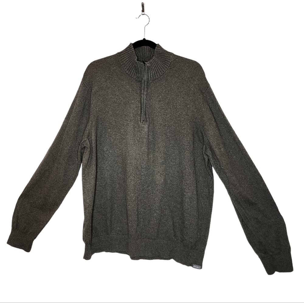 Eddie Bauer wool-blend green sweater.
